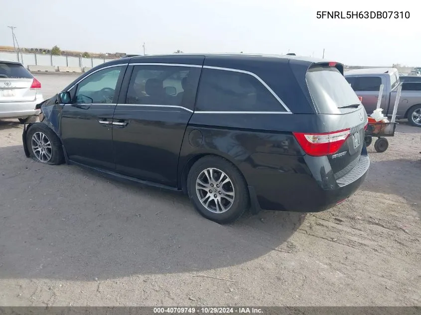 2013 Honda Odyssey Ex-L VIN: 5FNRL5H63DB07310 Lot: 40709749