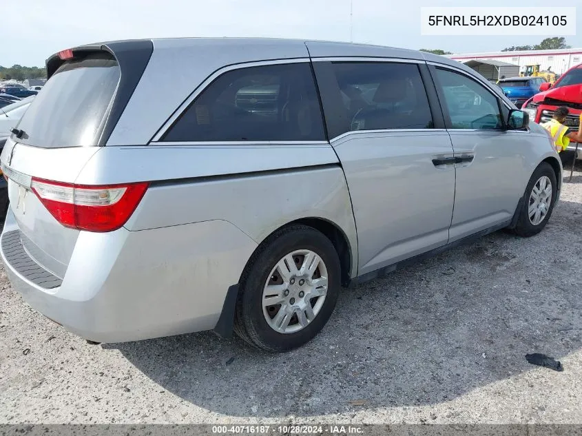 2013 Honda Odyssey Lx VIN: 5FNRL5H2XDB024105 Lot: 40716187