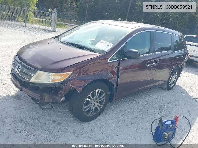 2013 Honda Odyssey Ex-L VIN: 5FNRL5H68DB059521 Lot: 40738084