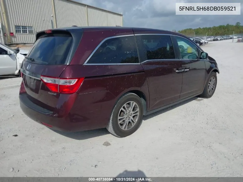 5FNRL5H68DB059521 2013 Honda Odyssey Ex-L