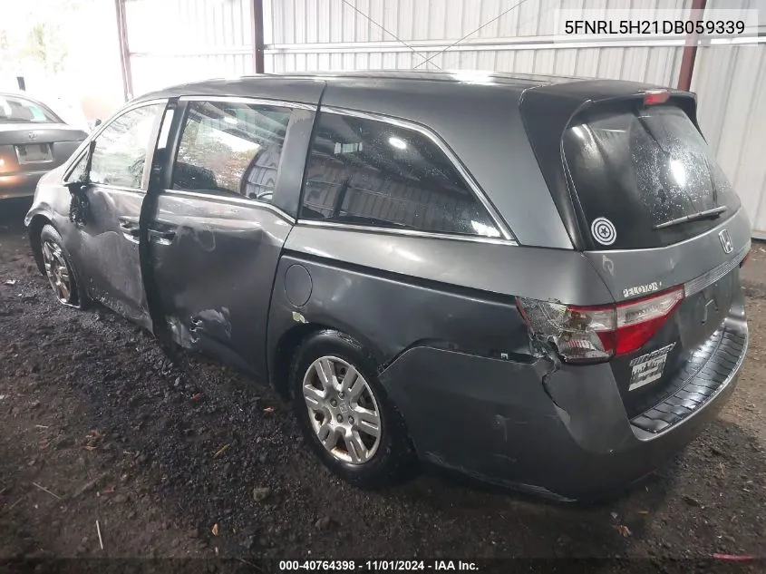 2013 Honda Odyssey Lx VIN: 5FNRL5H21DB059339 Lot: 40764398