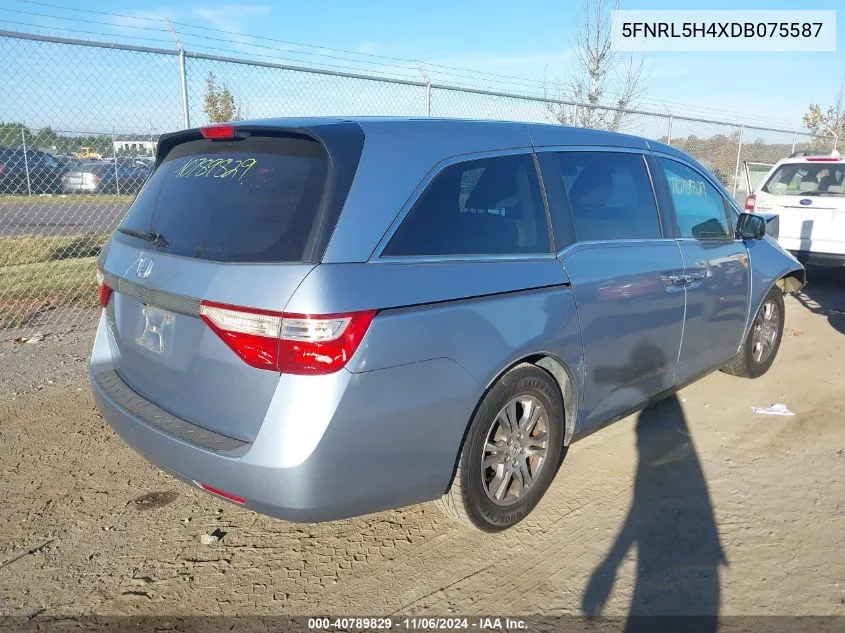 2013 Honda Odyssey Ex VIN: 5FNRL5H4XDB075587 Lot: 40789829