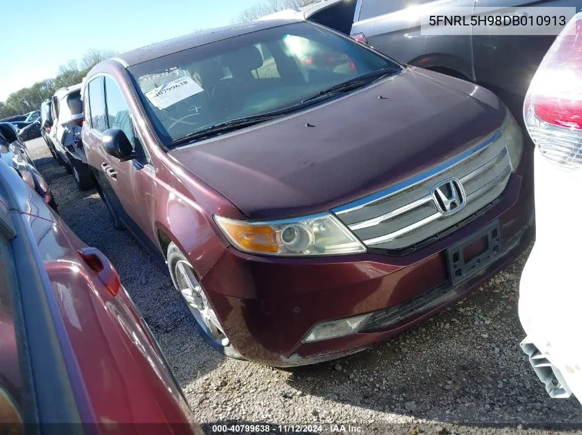 2013 Honda Odyssey Touring/Touring Elite VIN: 5FNRL5H98DB010913 Lot: 40799638