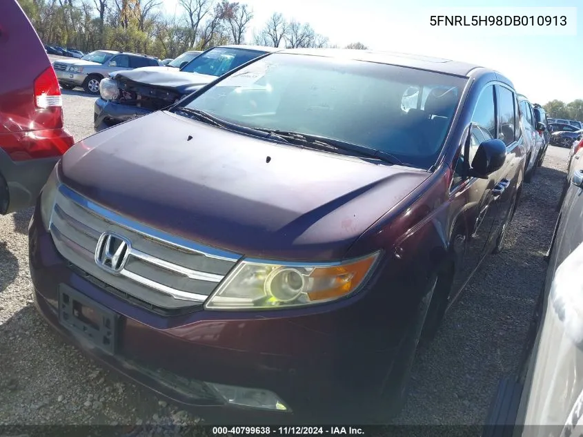 2013 Honda Odyssey Touring/Touring Elite VIN: 5FNRL5H98DB010913 Lot: 40799638