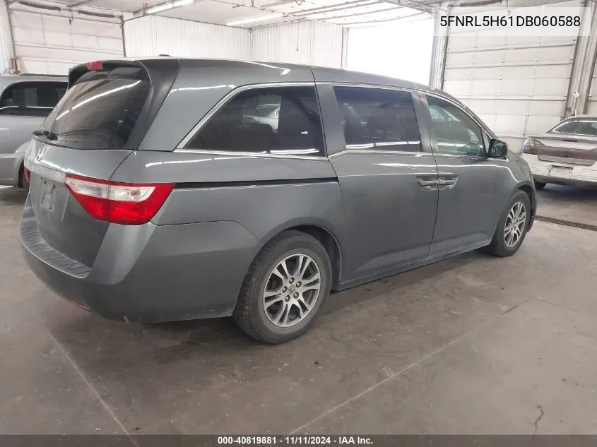 2013 Honda Odyssey Ex-L VIN: 5FNRL5H61DB060588 Lot: 40819881