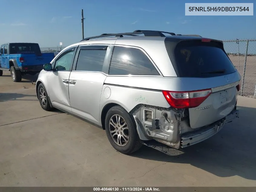 2013 Honda Odyssey Ex-L VIN: 5FNRL5H69DB037544 Lot: 40846130