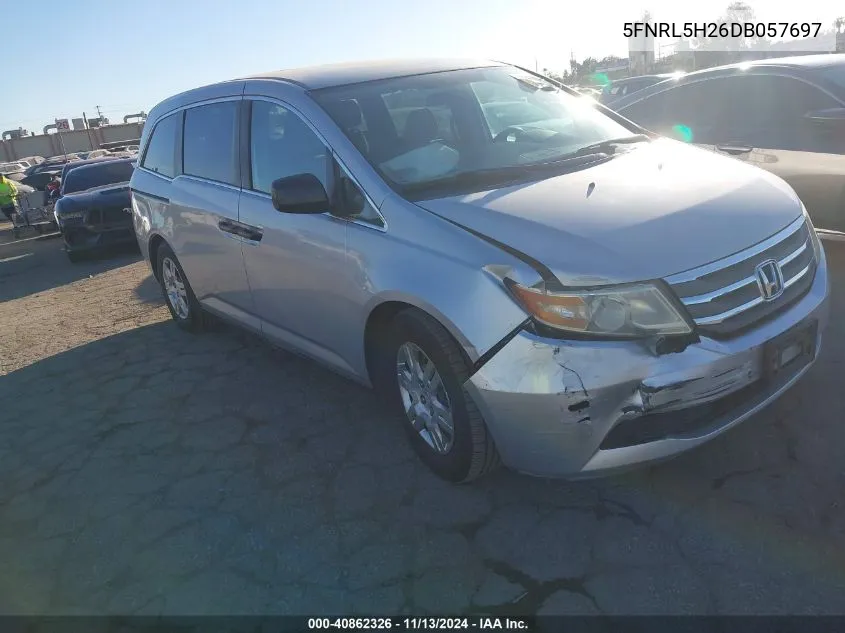 2013 Honda Odyssey Lx VIN: 5FNRL5H26DB057697 Lot: 40862326