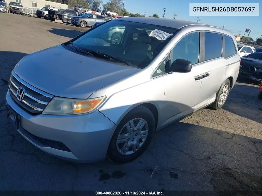 2013 Honda Odyssey Lx VIN: 5FNRL5H26DB057697 Lot: 40862326