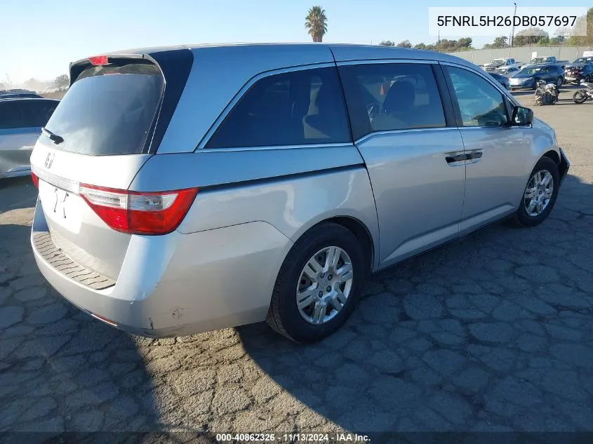 2013 Honda Odyssey Lx VIN: 5FNRL5H26DB057697 Lot: 40862326