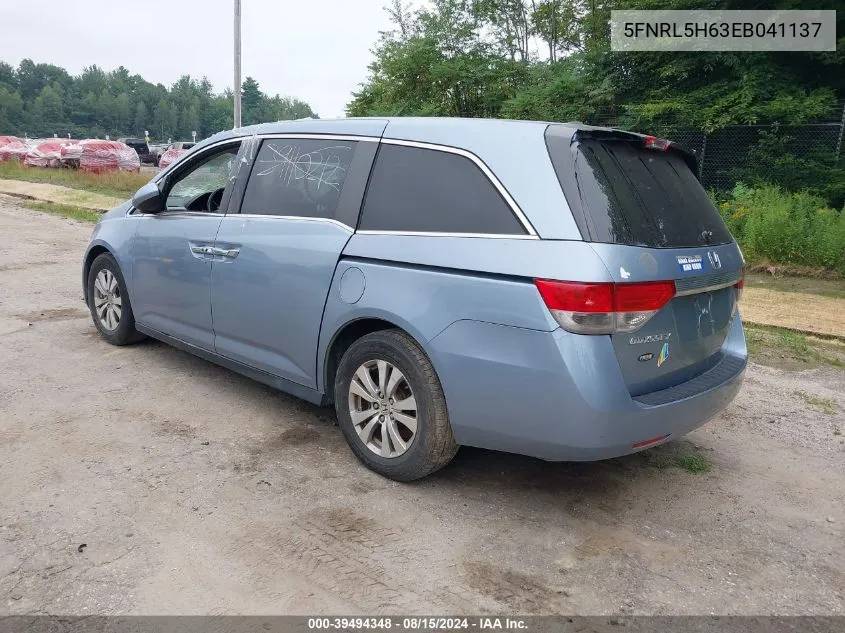 2014 Honda Odyssey Ex-L VIN: 5FNRL5H63EB041137 Lot: 39494348