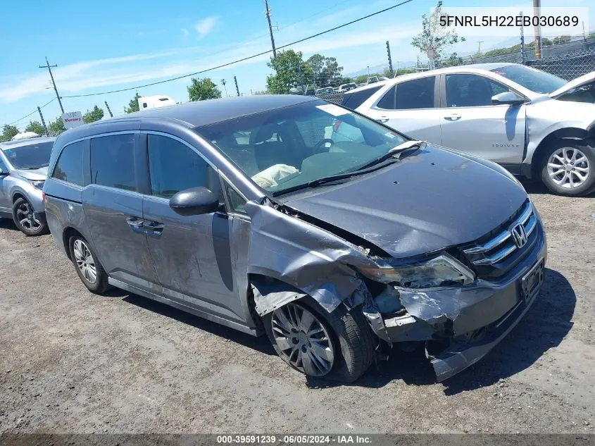 2014 Honda Odyssey Lx VIN: 5FNRL5H22EB030689 Lot: 39591239