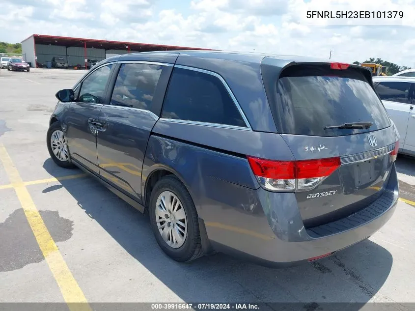 2014 Honda Odyssey Lx VIN: 5FNRL5H23EB101379 Lot: 39916647