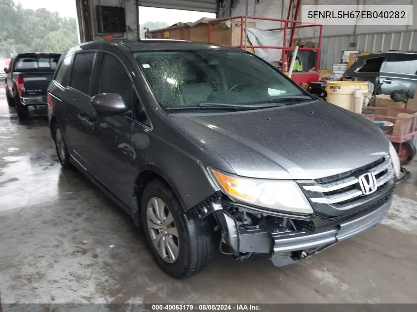 5FNRL5H67EB040282 2014 Honda Odyssey Ex-L