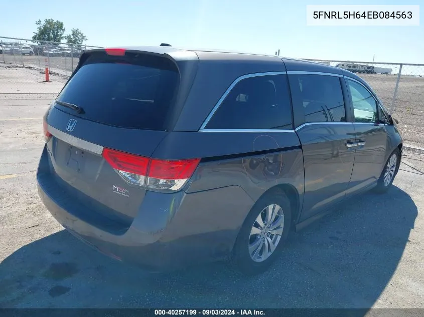 5FNRL5H64EB084563 2014 Honda Odyssey Ex-L