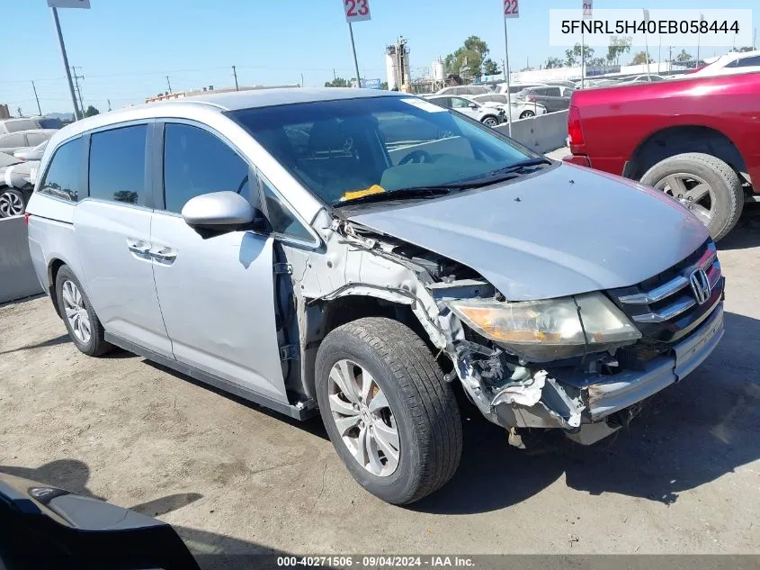 2014 Honda Odyssey Ex VIN: 5FNRL5H40EB058444 Lot: 40271506