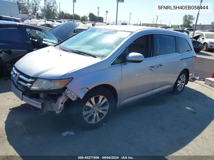 2014 Honda Odyssey Ex VIN: 5FNRL5H40EB058444 Lot: 40271506