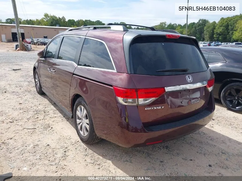 5FNRL5H46EB104083 2014 Honda Odyssey Ex