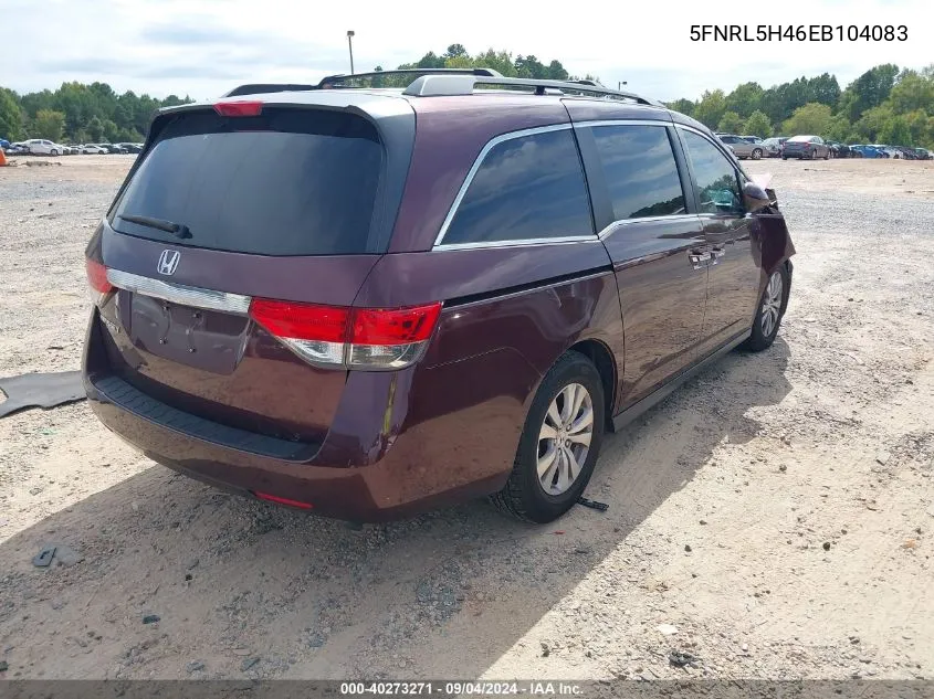 5FNRL5H46EB104083 2014 Honda Odyssey Ex