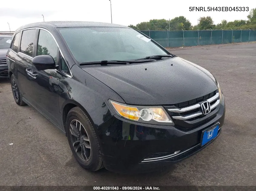 2014 Honda Odyssey Ex VIN: 5FNRL5H43EB045333 Lot: 40281043