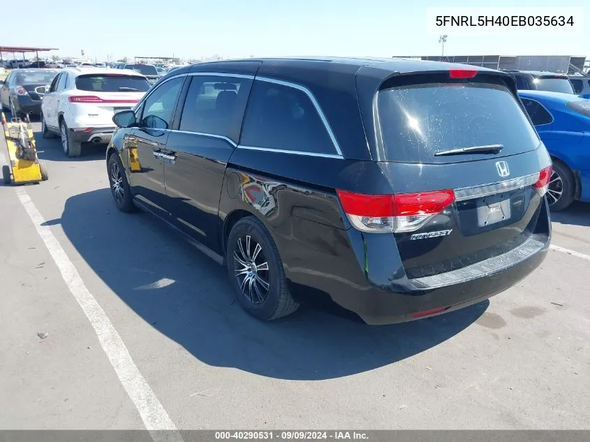 2014 Honda Odyssey Ex VIN: 5FNRL5H40EB035634 Lot: 40290531