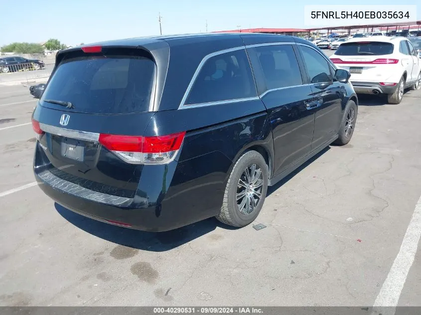 2014 Honda Odyssey Ex VIN: 5FNRL5H40EB035634 Lot: 40290531