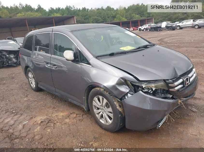 5FNRL5H42EB019211 2014 Honda Odyssey Ex