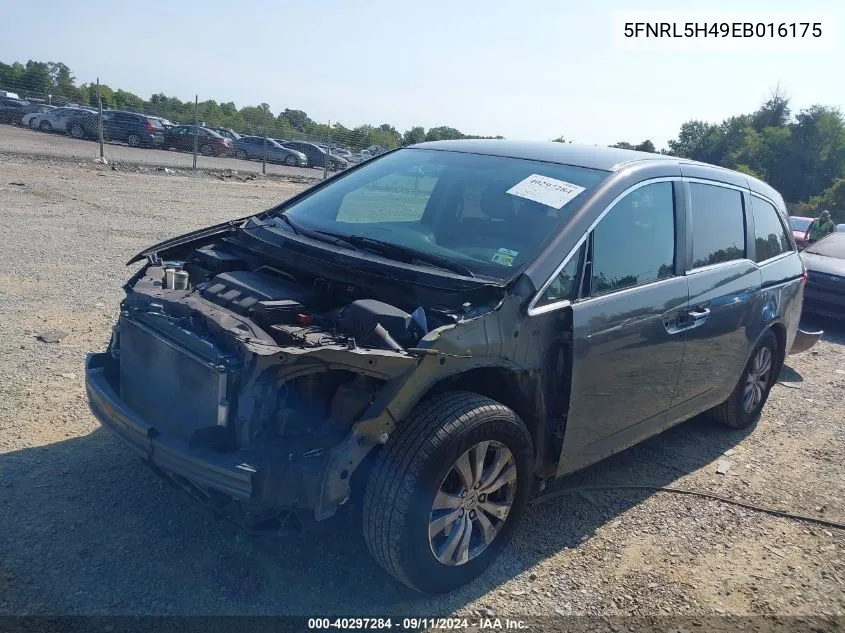 2014 Honda Odyssey Ex VIN: 5FNRL5H49EB016175 Lot: 40297284