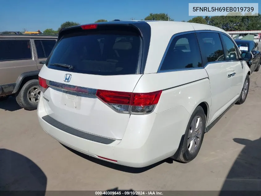 5FNRL5H69EB019739 2014 Honda Odyssey Ex-L