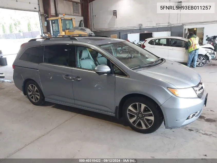 5FNRL5H93EB011257 2014 Honda Odyssey Touring/Touring Elite