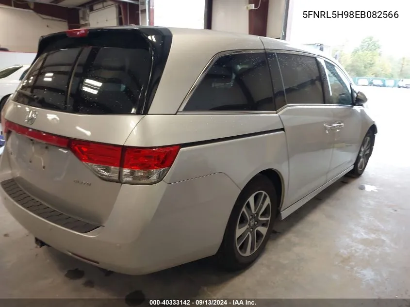 5FNRL5H98EB082566 2014 Honda Odyssey Touring/Touring Elite