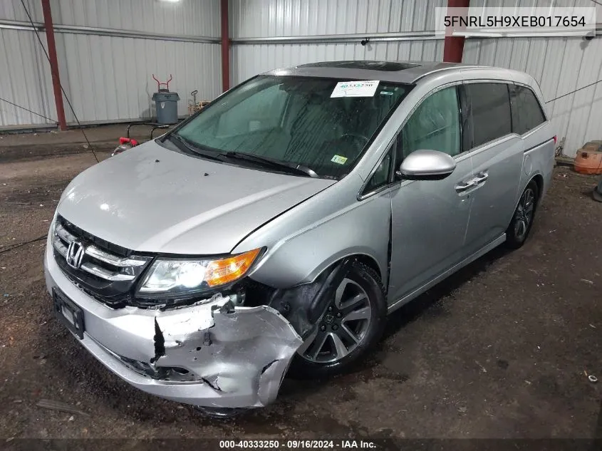 2014 Honda Odyssey Touring/Touring Elite VIN: 5FNRL5H9XEB017654 Lot: 40333250