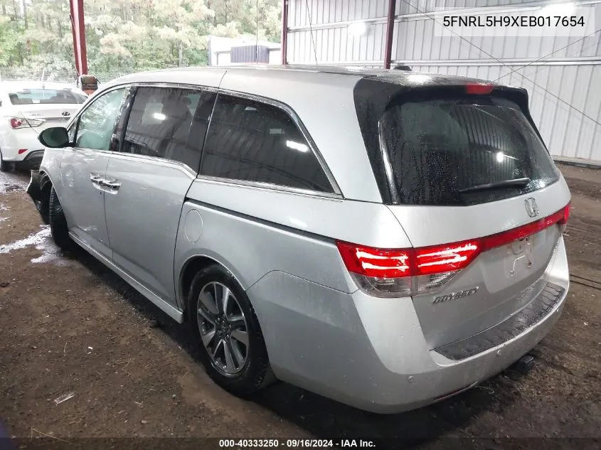 2014 Honda Odyssey Touring/Touring Elite VIN: 5FNRL5H9XEB017654 Lot: 40333250