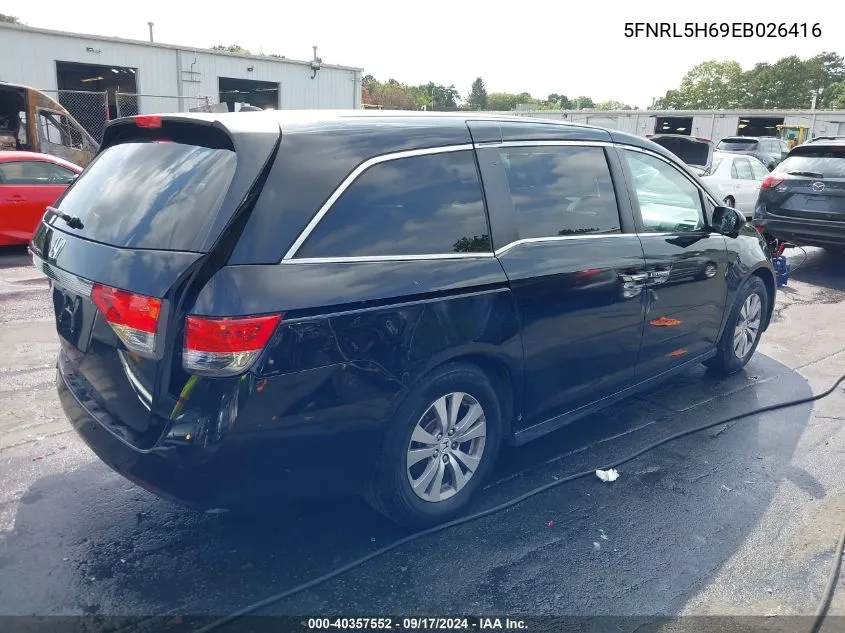 5FNRL5H69EB026416 2014 Honda Odyssey Ex-L