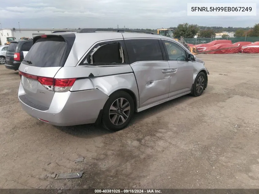 2014 Honda Odyssey Touring/Touring Elite VIN: 5FNRL5H99EB067249 Lot: 40381025