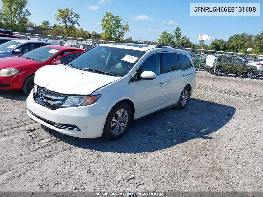 5FNRL5H66EB131608 2014 Honda Odyssey Ex-L