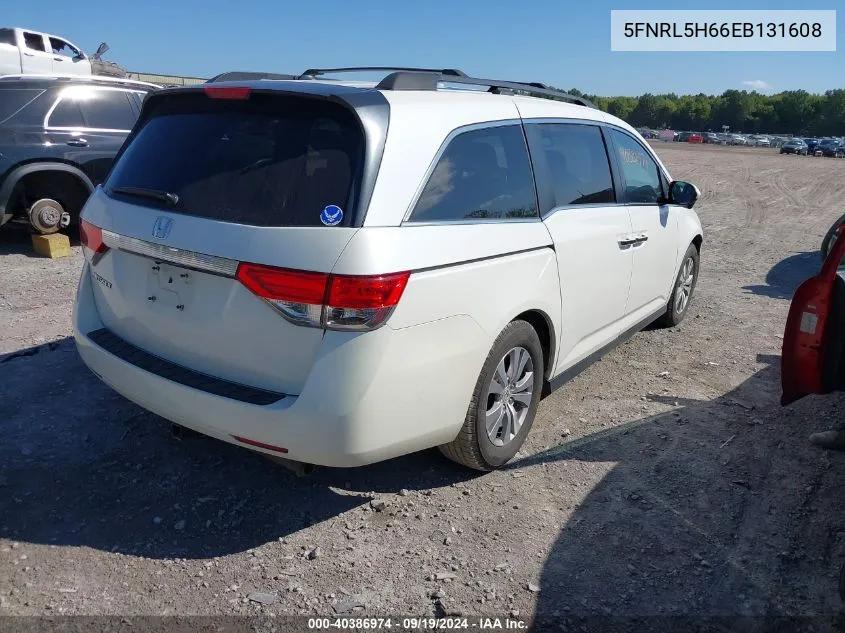 2014 Honda Odyssey Ex-L VIN: 5FNRL5H66EB131608 Lot: 40386974