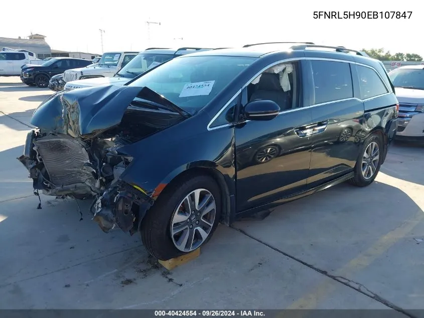 2014 Honda Odyssey Touring/Touring Elite VIN: 5FNRL5H90EB107847 Lot: 40424554