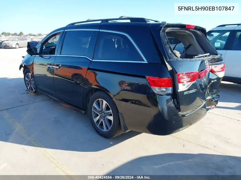 5FNRL5H90EB107847 2014 Honda Odyssey Touring/Touring Elite