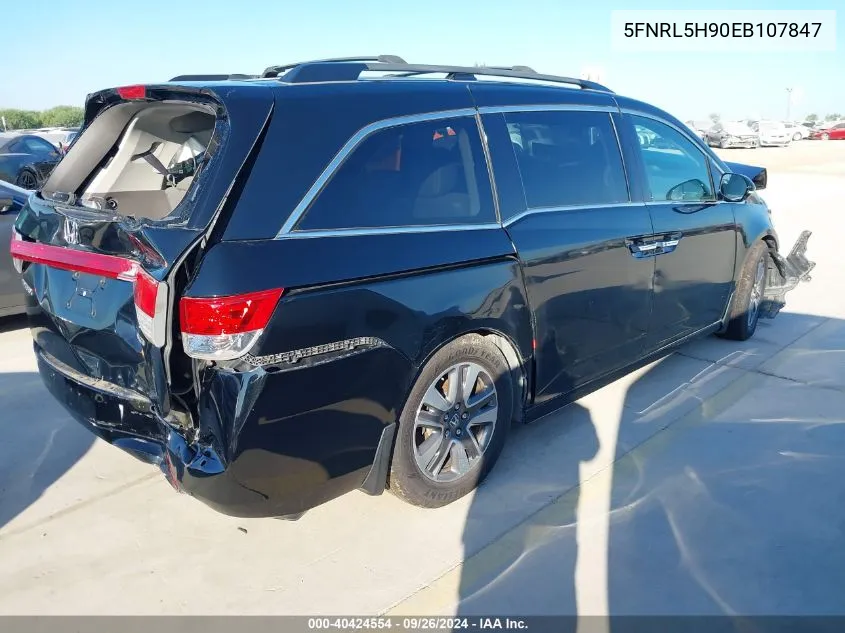 2014 Honda Odyssey Touring/Touring Elite VIN: 5FNRL5H90EB107847 Lot: 40424554