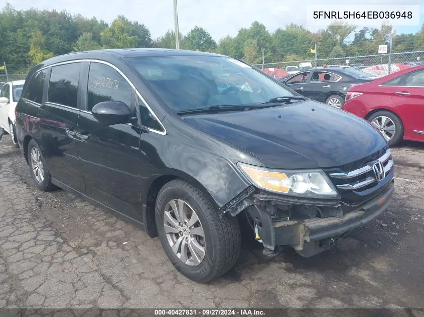 2014 Honda Odyssey Ex-L VIN: 5FNRL5H64EB036948 Lot: 40427831