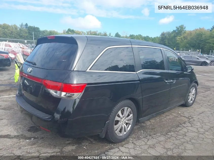 2014 Honda Odyssey Ex-L VIN: 5FNRL5H64EB036948 Lot: 40427831