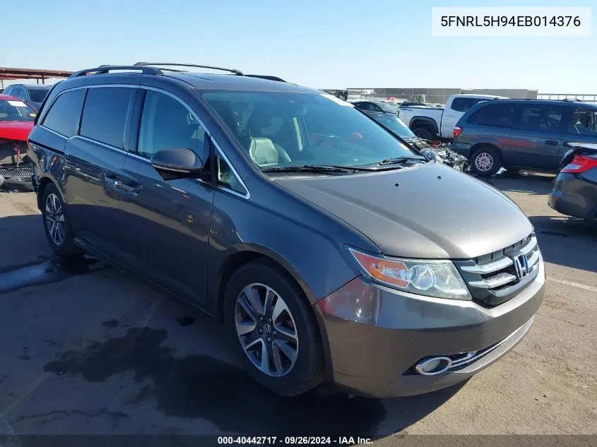 2014 Honda Odyssey Touring/Touring Elite VIN: 5FNRL5H94EB014376 Lot: 40442717