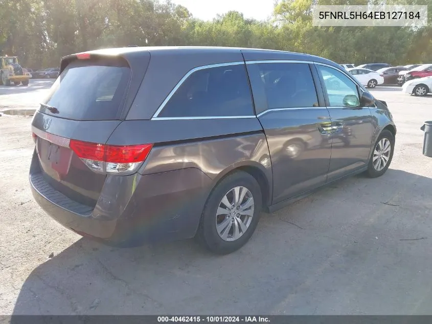 2014 Honda Odyssey Exl VIN: 5FNRL5H64EB127184 Lot: 40462415