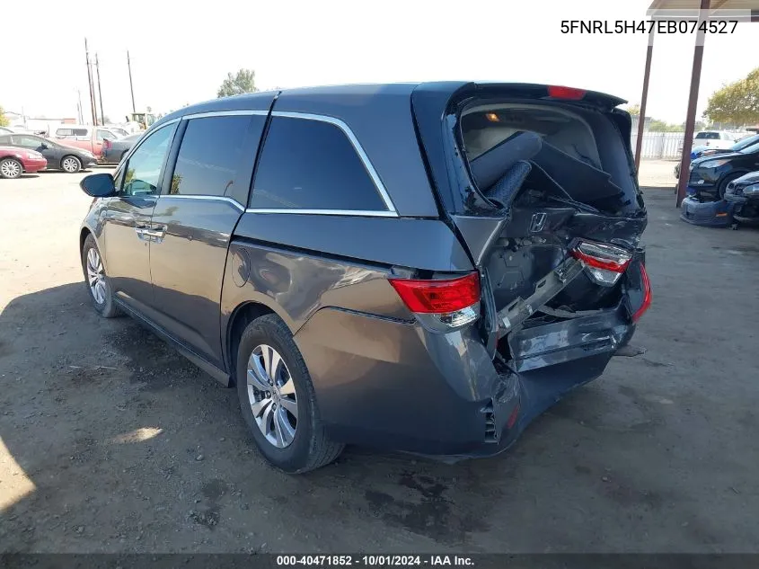 5FNRL5H47EB074527 2014 Honda Odyssey Ex