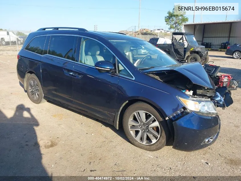 2014 Honda Odyssey Touring/Touring Elite VIN: 5FNRL5H96EB015674 Lot: 40474972