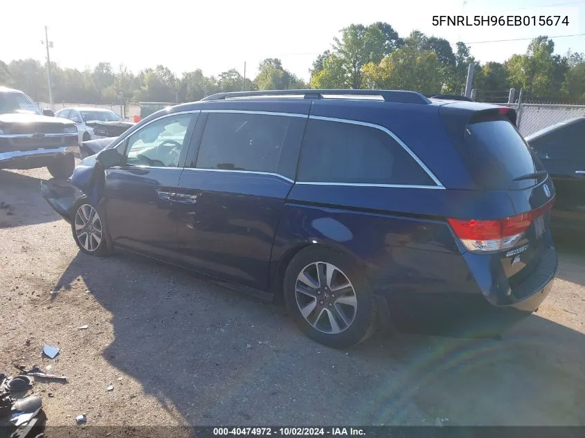 2014 Honda Odyssey Touring/Touring Elite VIN: 5FNRL5H96EB015674 Lot: 40474972