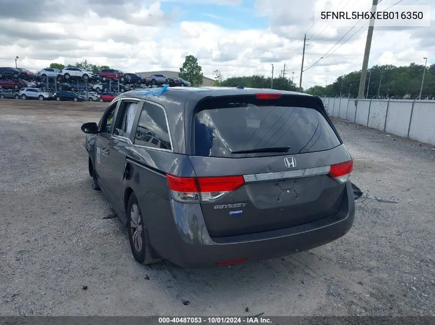 5FNRL5H6XEB016350 2014 Honda Odyssey Ex-L