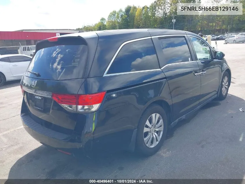 5FNRL5H66EB129146 2014 Honda Odyssey Ex-L