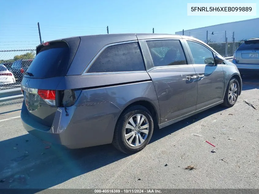 5FNRL5H6XEB099889 2014 Honda Odyssey Exl