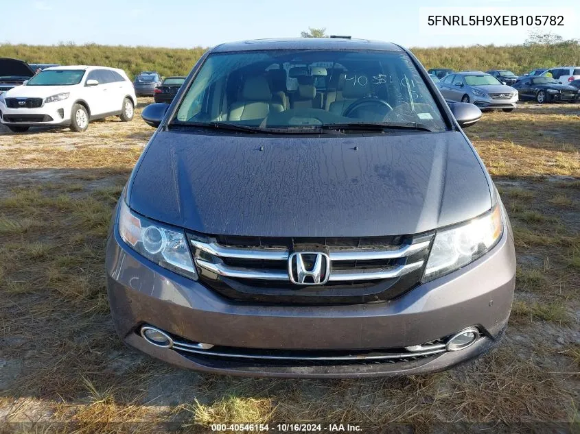 2014 Honda Odyssey Touring/Touring Elite VIN: 5FNRL5H9XEB105782 Lot: 40546154